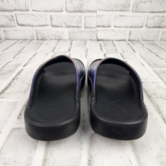 OOFOS OOahh Luxe Slide Women's US 8 EU 39 Metallic Pink Purple Comfort Sandals - Picture 5 of 10